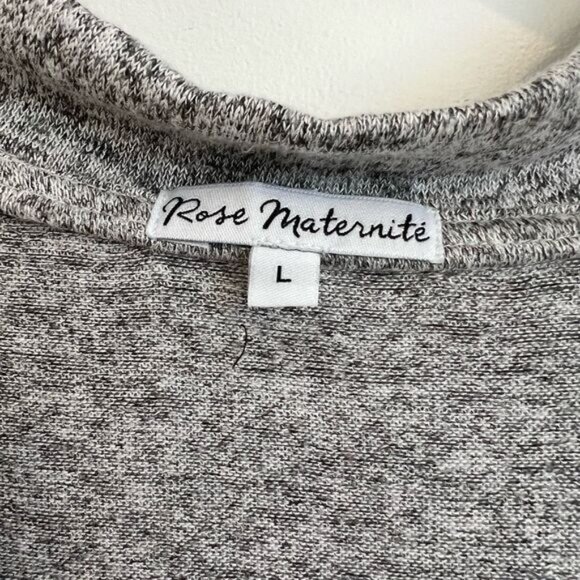 Rose Maternité Breastfeeding Nursing Gown Dress Gray Grey Large Buttons Cozy - Picture 3 of 11